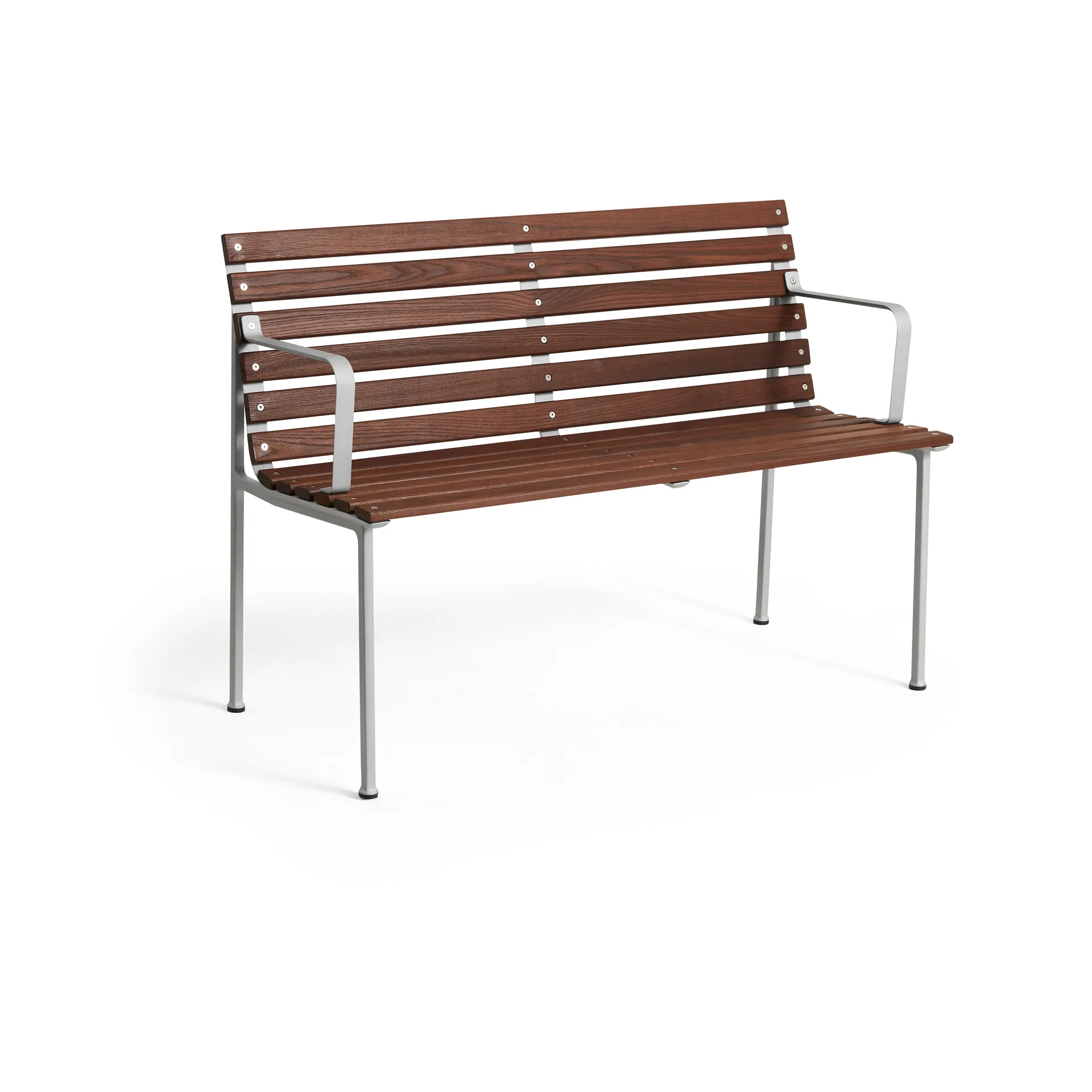 Traverse Dining bench with armrests., Oiled ash HAY