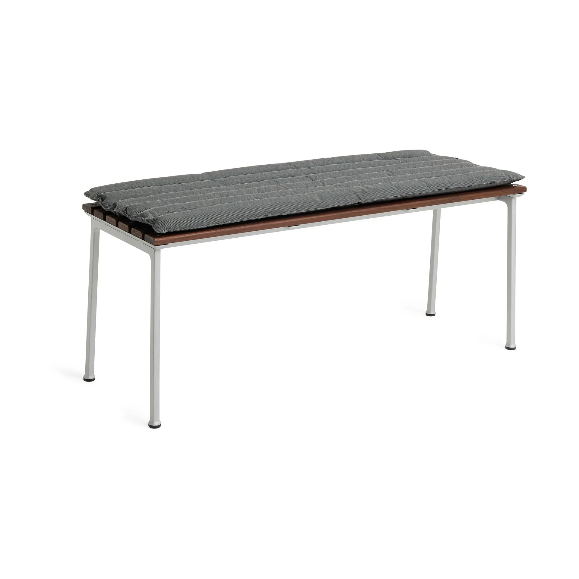 Traverse Quilted Bench 114/Dining Bench seat cushion, Black pepper HAY
