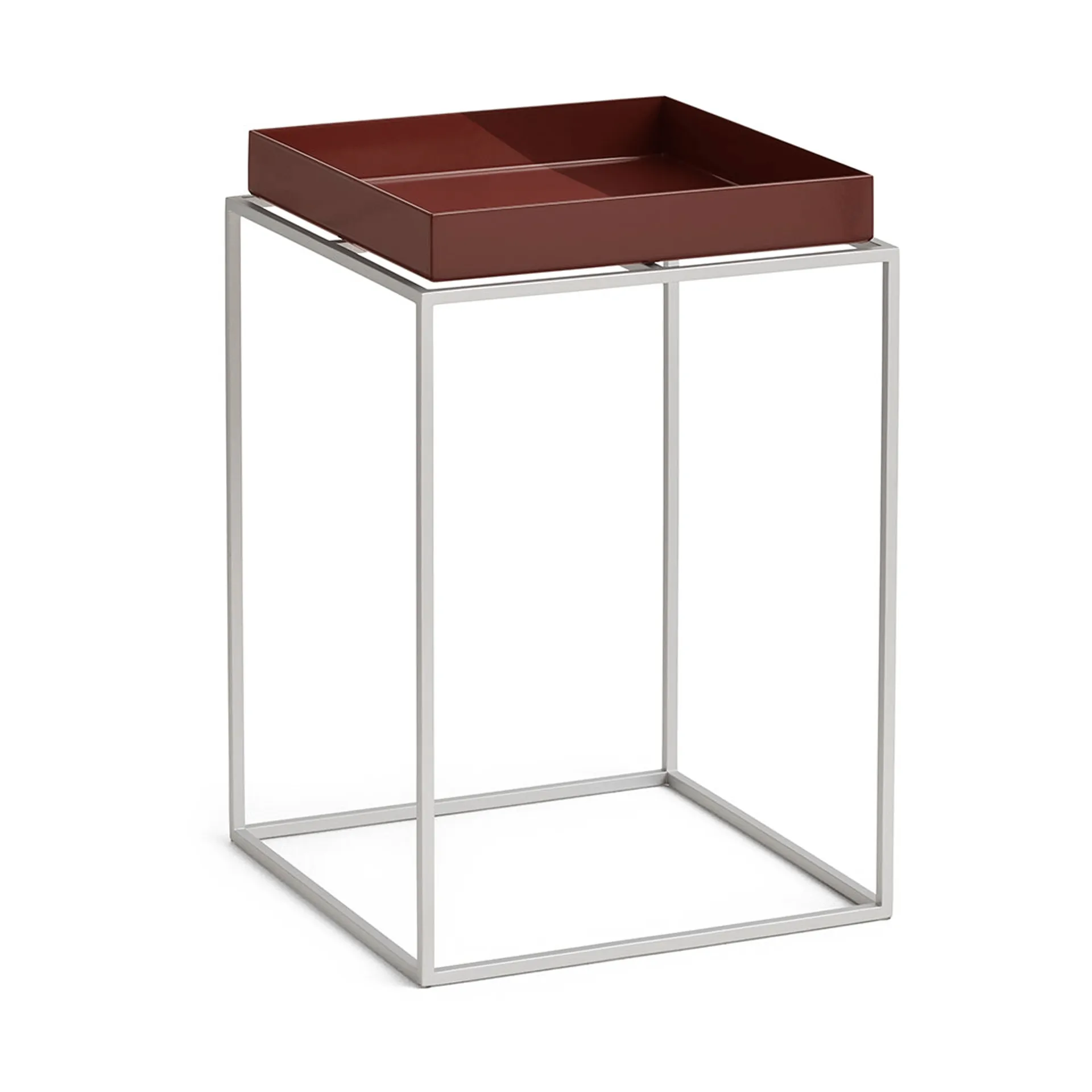 Tray Table medium side table, Chocolate silicone grey, 30x30x44 cm HAY