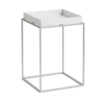 Tray Table medium side table - White-silicone grey, 30x30x44 cm - HAY