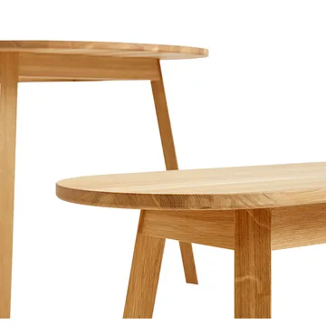 Triangle Leg bench - water-based lacquered oak, 150 cm - HAY