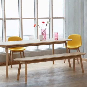 Triangle Leg bench - water-based lacquered oak, 150 cm - HAY