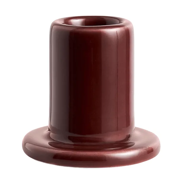 Tube candle holder 5 cm, Chestnut brown HAY