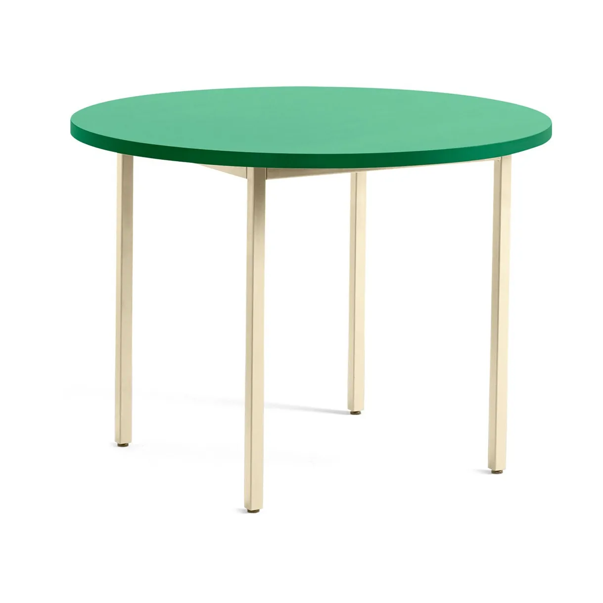 Two-Colour dining table Ø105 cm, Ivory-green mint HAY