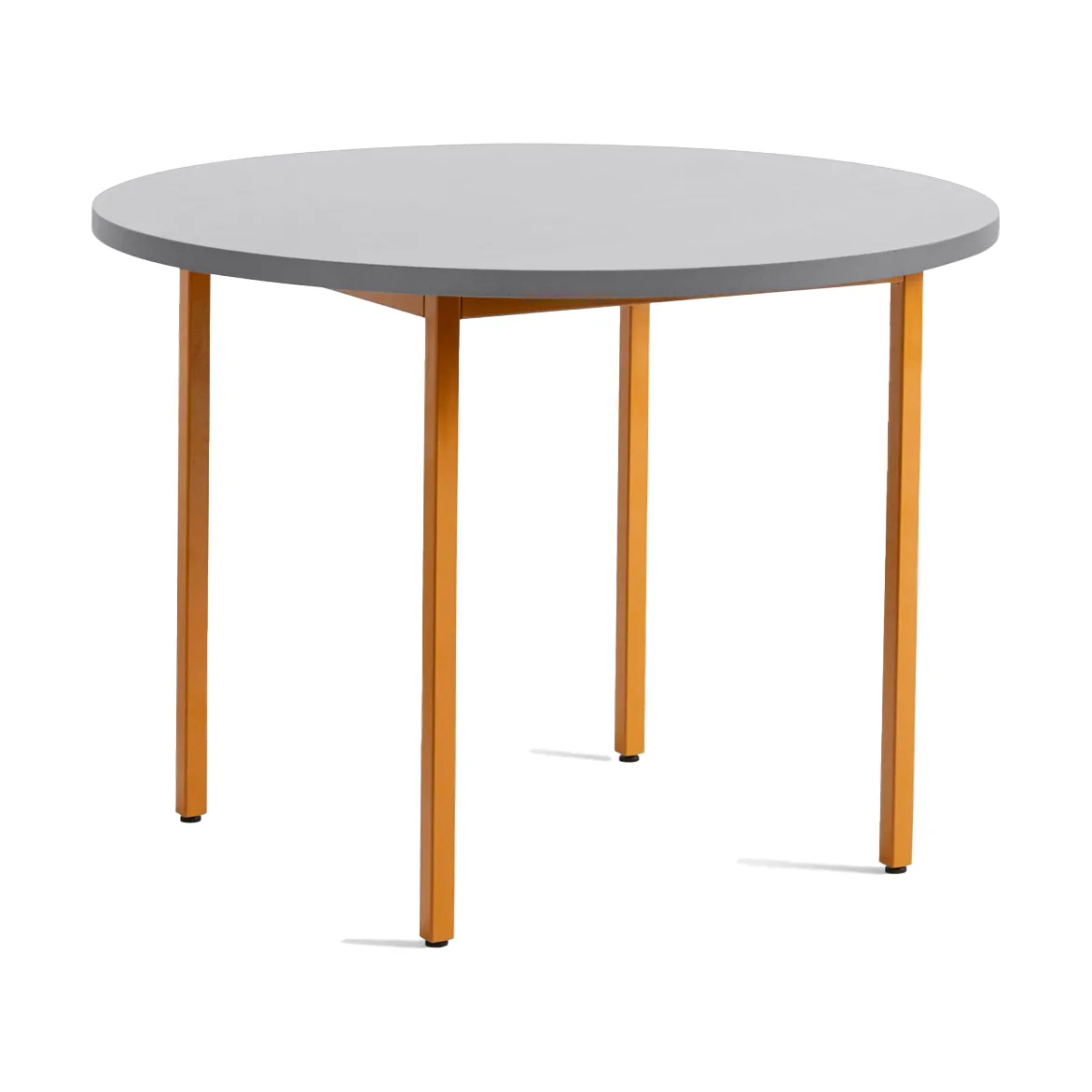 Two-Colour dining table Ø105 cm, Ochre-light grey HAY