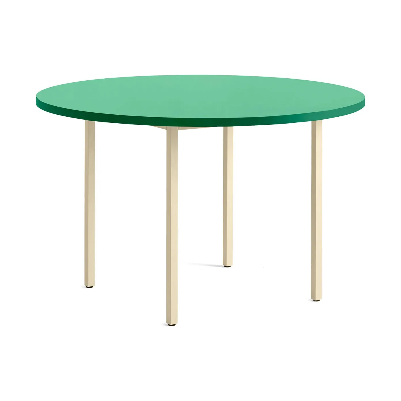 Two-Colour dining table Ø120 cm, Ivory-green mint HAY