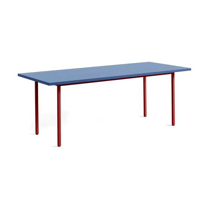 Two-Colour dining table 90x200 cm - Maroon red-blue - HAY