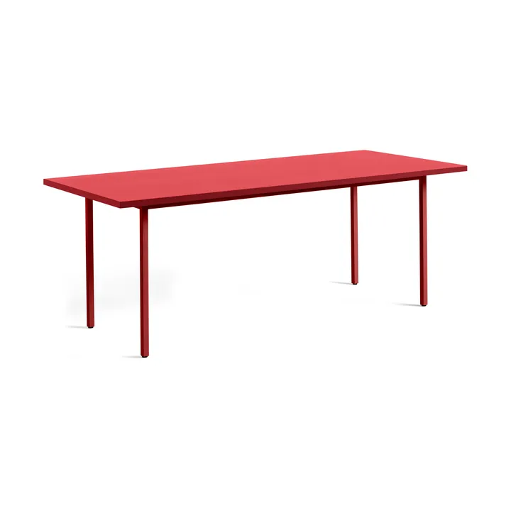 Two-Colour dining table 90x200 cm - Maroon red-red - HAY