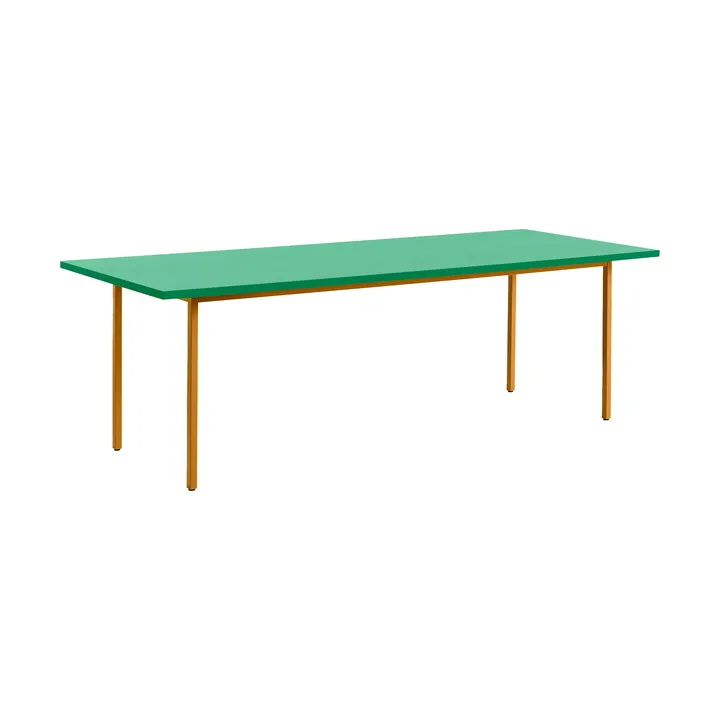 Two-Colour dining table 90x240 cm - Ochre-green mint - HAY