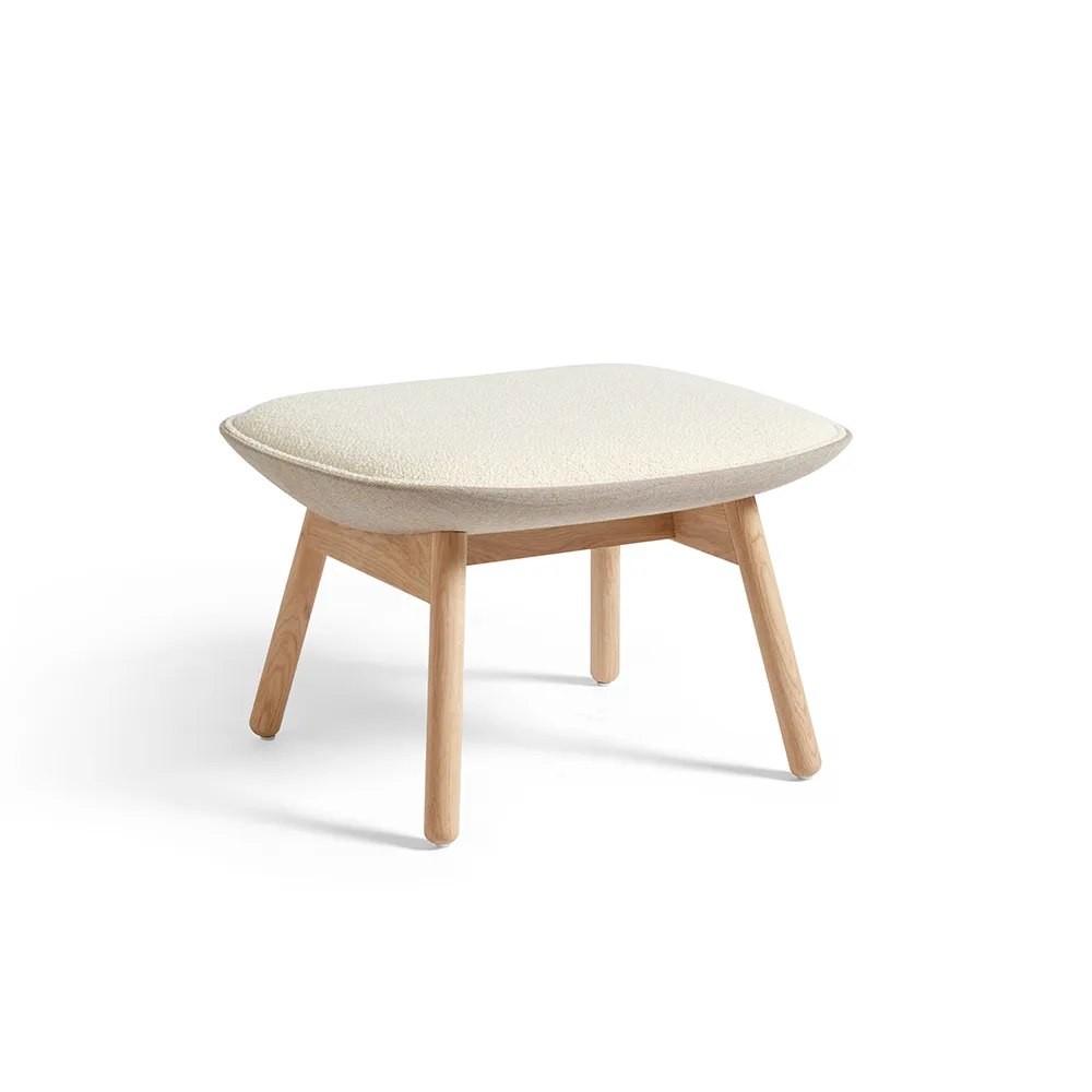 Uchiwa ottoman, Cream A5-oak-Canvas 244 HAY