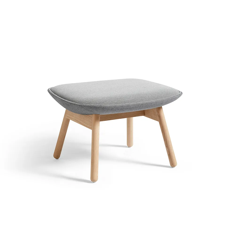 Uchiwa ottoman, Steelcut Trio 133 grey-oak-back Remix 143 HAY