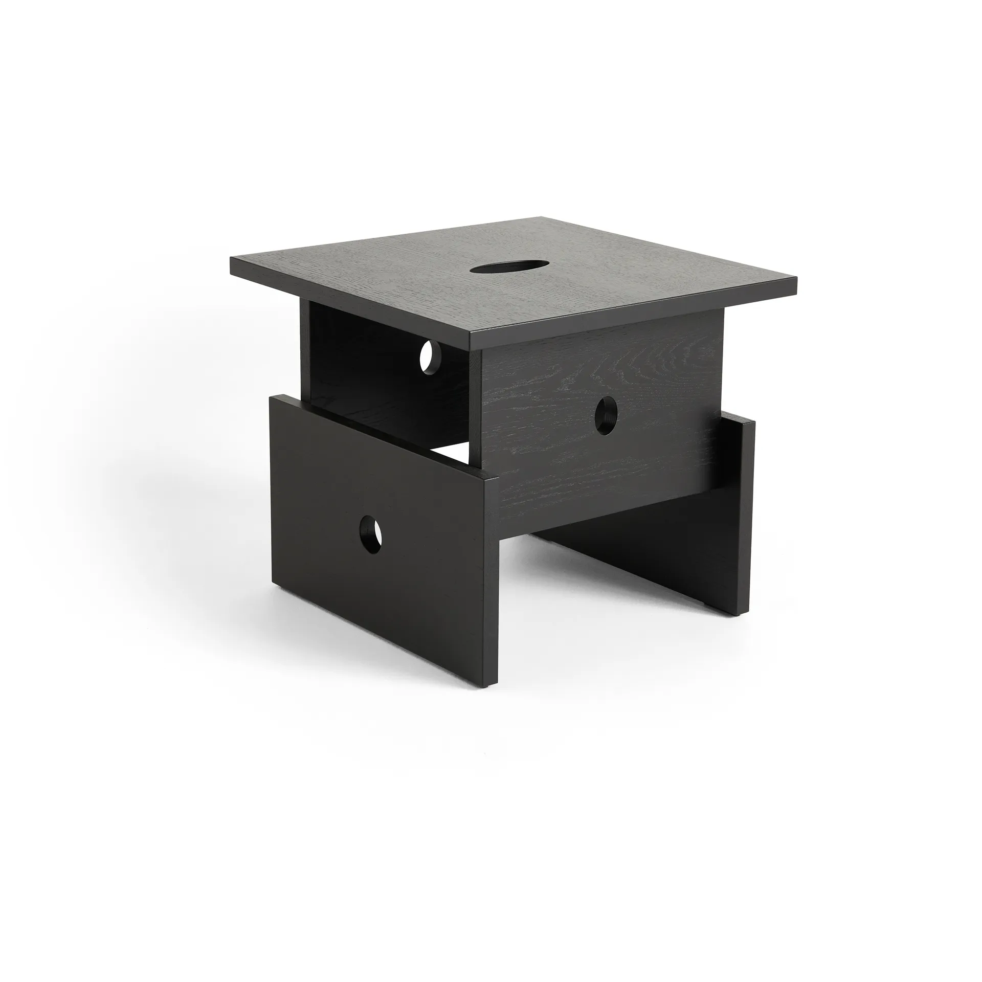 Wood Box coffee table, Black lacquered oak HAY