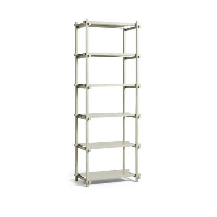 Woody Column shelf - Beech-smokey grey, high - HAY