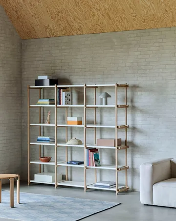Woody shelf - Oak-almond white, high - HAY