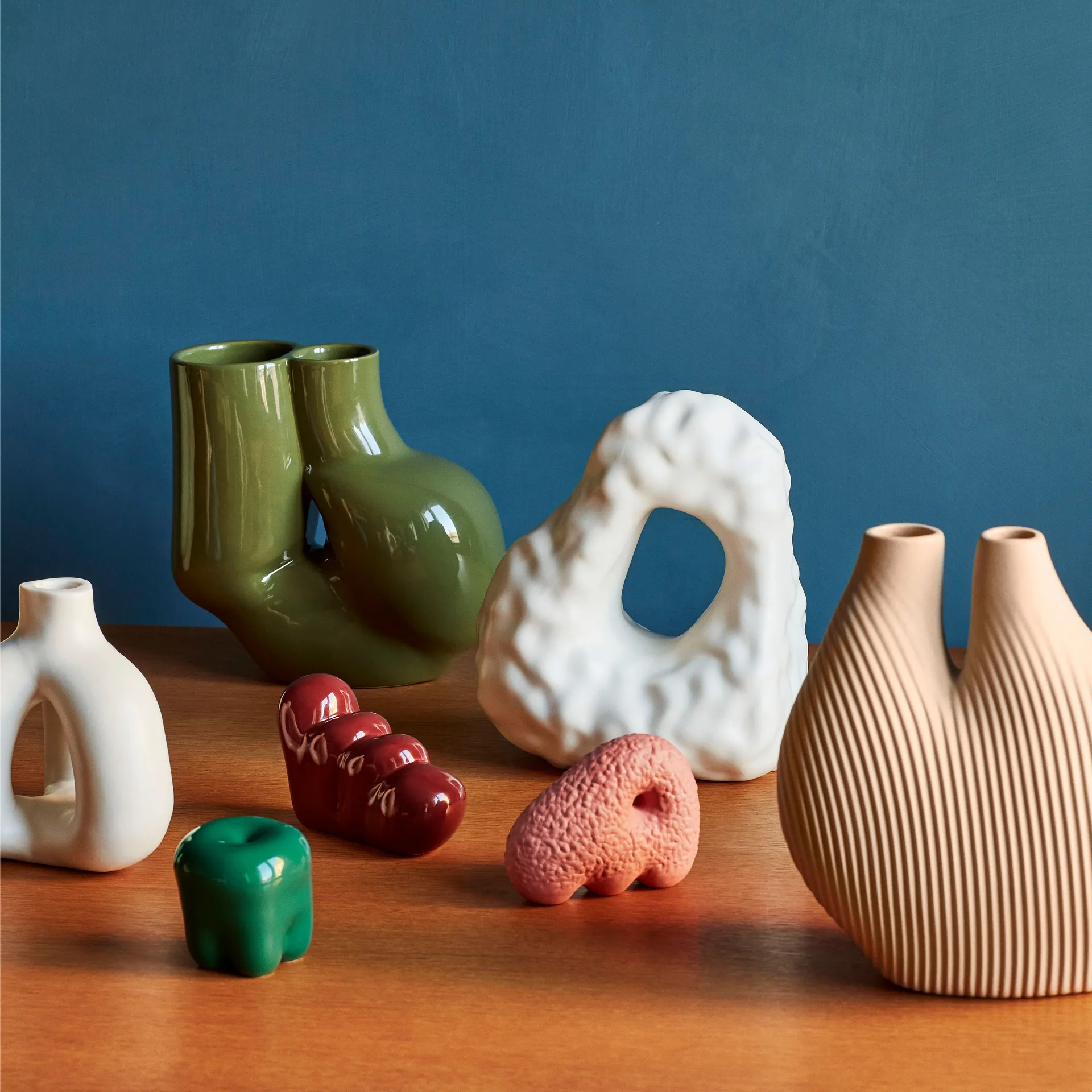 W&S Chubby vase, olive green HAY