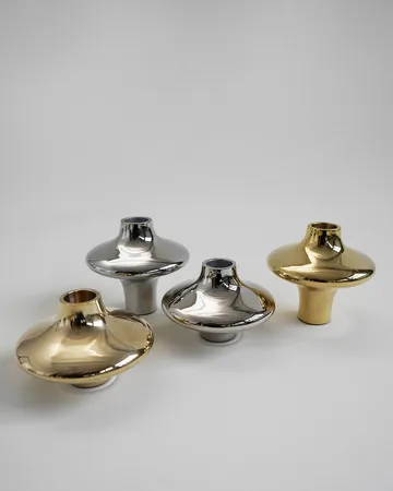 Doublet no. 01 small candlestick - Brass - Hein Studio