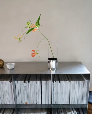 Ikebana vase 30 cm - Nickel - Hein Studio