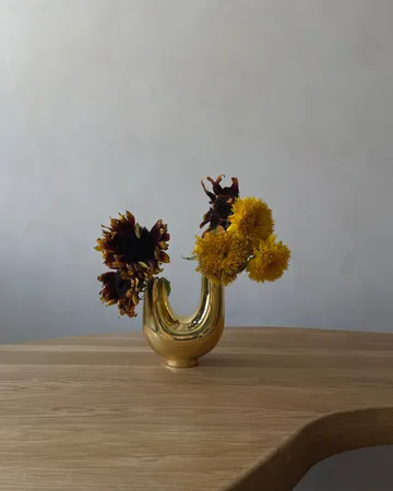 Kazumi vase - Brass - Hein Studio