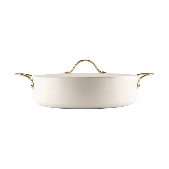Heirol Royal Pearl pot with lid Ø28 cm - White-gold - Heirol