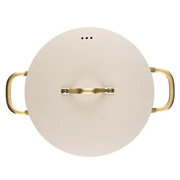Heirol Royal Pearl pot with lid Ø28 cm - White-gold - Heirol