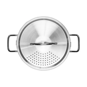 Heirol Steely pot with lid built-in strainer - 5 litre - Heirol