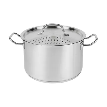 Heirol Steely pot with lid built-in strainer - 5 litre - Heirol