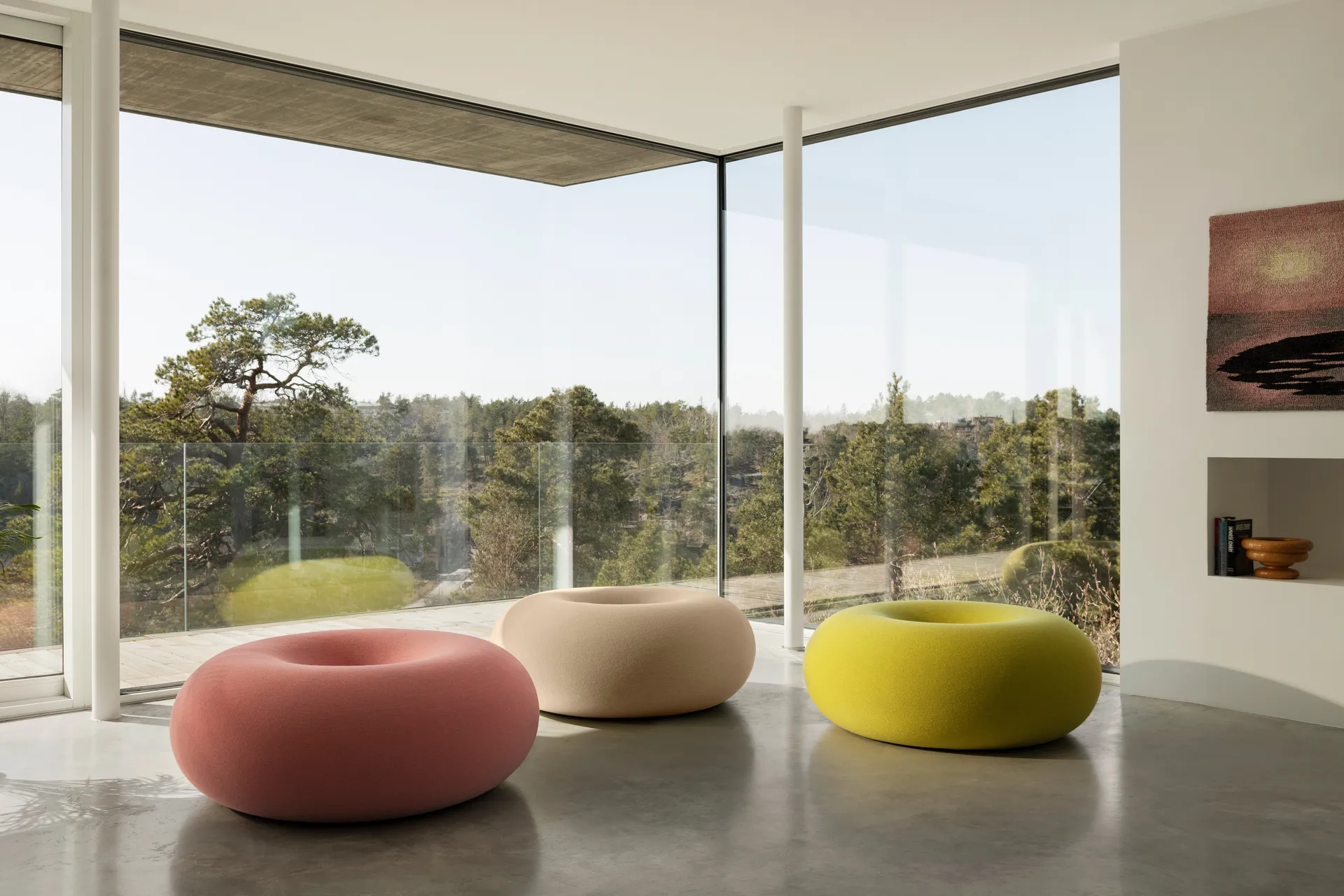 Boa pouf Ø114 cm, Cotton candy Hem