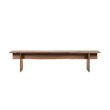 Bookmatch bench 210 cm - Walnut - Hem