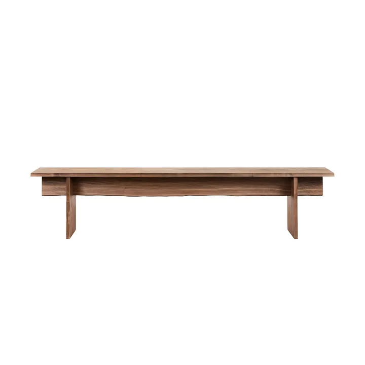 Bookmatch bench 210 cm - Walnut - Hem