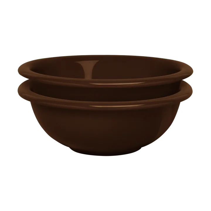 Bronto bowl Ø17 cm 2-pack - Brown - Hem