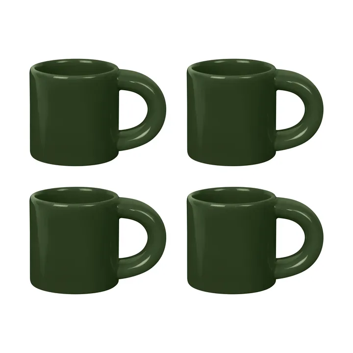 Bronto espresso cup 10 cl 4-pack - Green - Hem