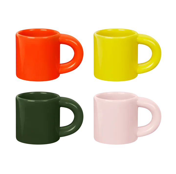 Bronto espresso cup 10 cl 4-pack - Multi - Hem