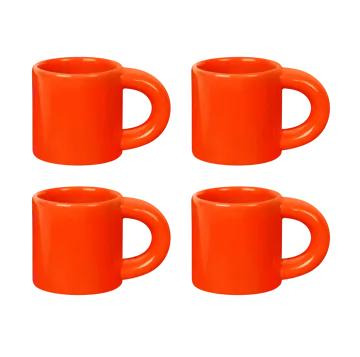 Bronto espresso cup 10 cl 4-pack - Orange - Hem