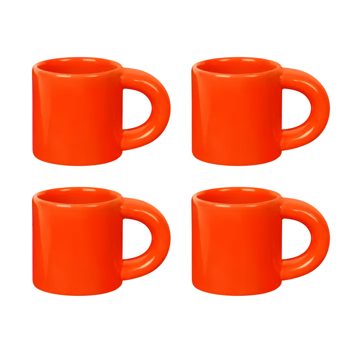Bronto espresso cup 10 cl 4-pack - Orange - Hem