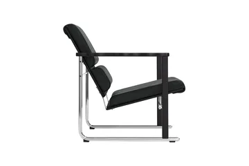 Experiment 502 lounge chair - Black-black leather - Hem