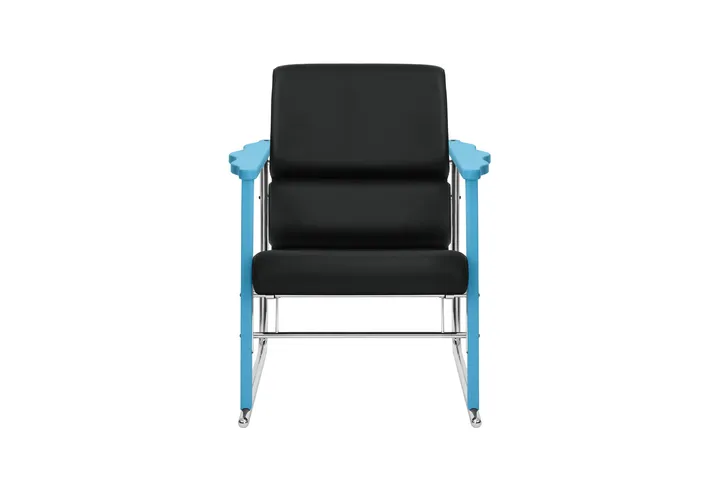 Experiment 502 lounge chair - Blue-black leather - Hem