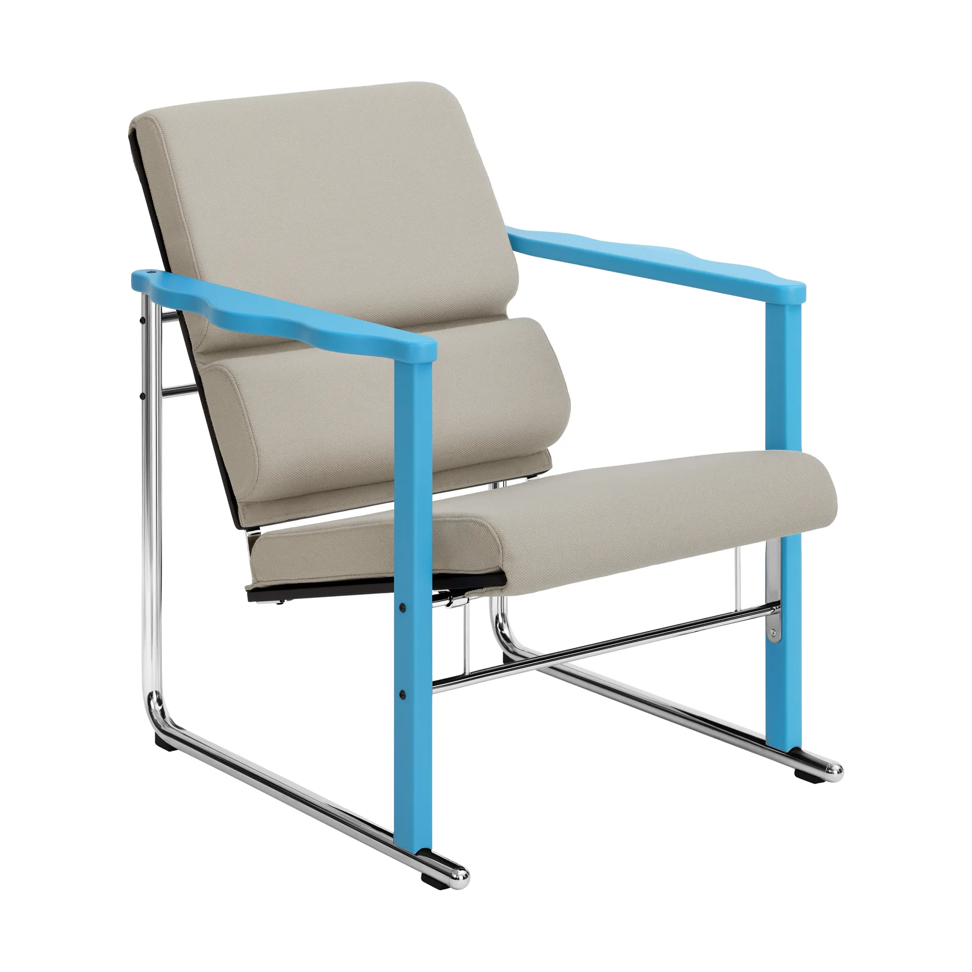 Experiment 502 lounge chair, Blue-light beige Hem