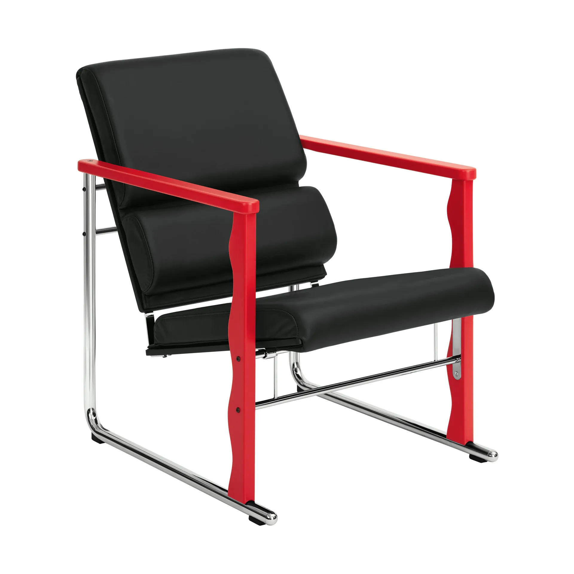 Experiment 503 lounge chair, Red-black leather Hem
