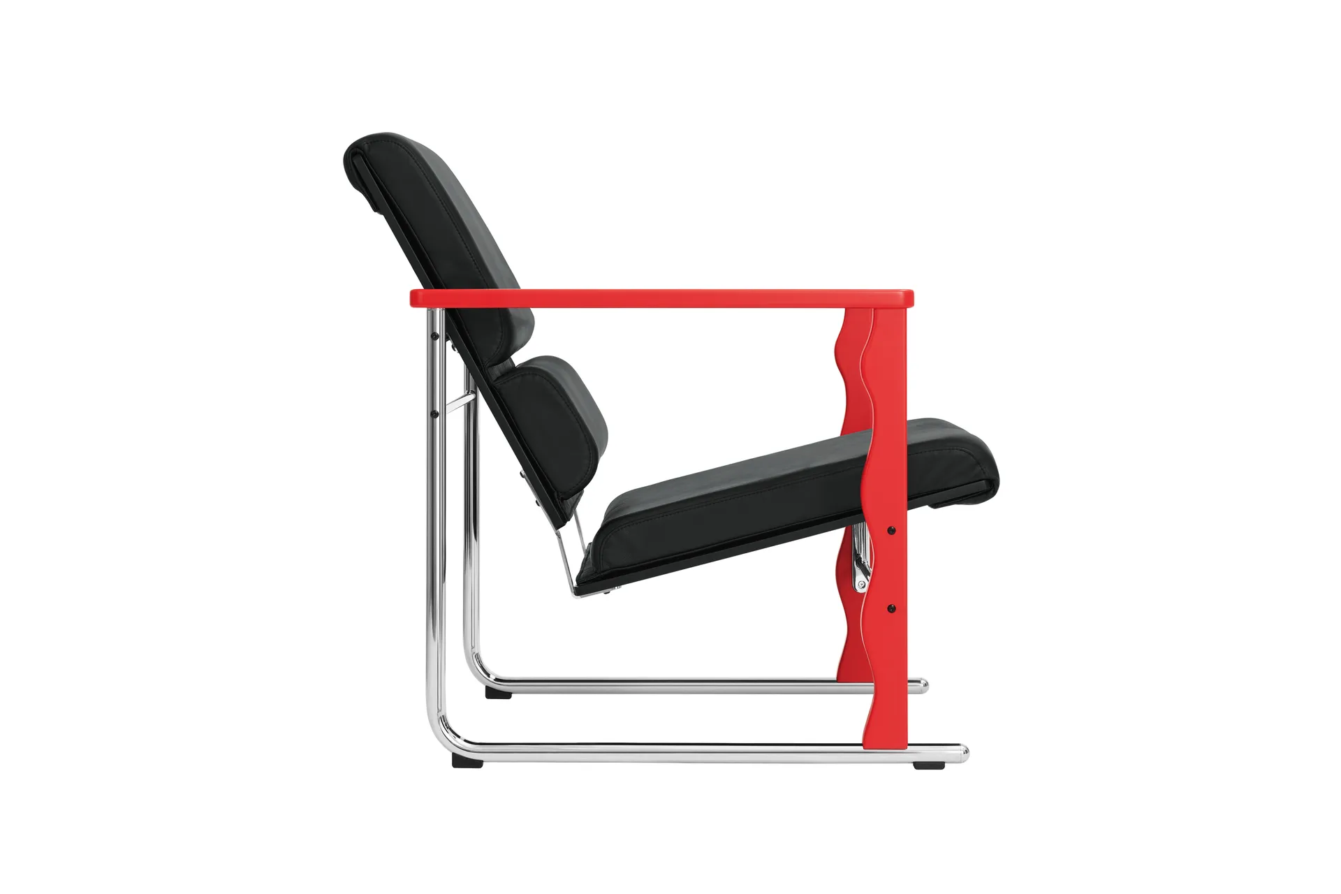 Experiment 503 lounge chair, Red-black leather Hem