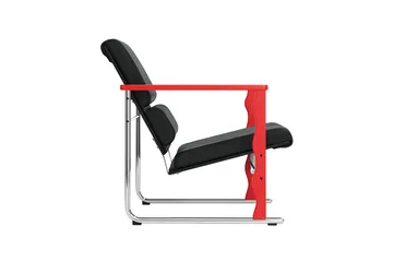 Experiment 503 lounge chair - Red-black leather - Hem