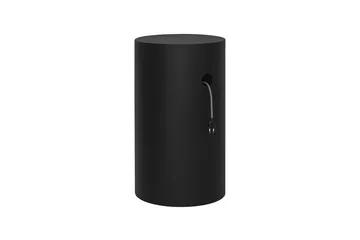 Hide pedestal Ø38x68 cm - Jet black textured - Hem