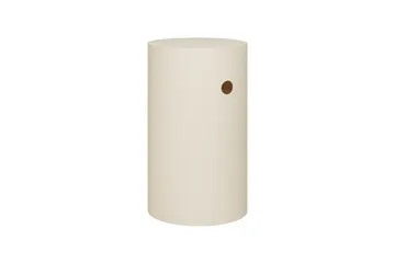Hide pedestal Ø38x68 cm - Light ivory textured - Hem