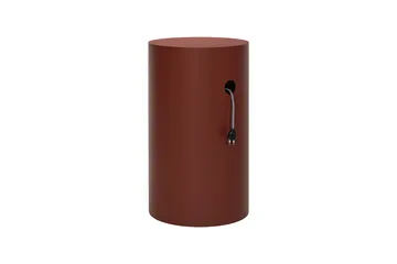 Hide pedestal Ø38x68 cm - Red brown textured - Hem