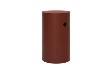 Hide pedestal Ø38x68 cm - Red brown textured - Hem