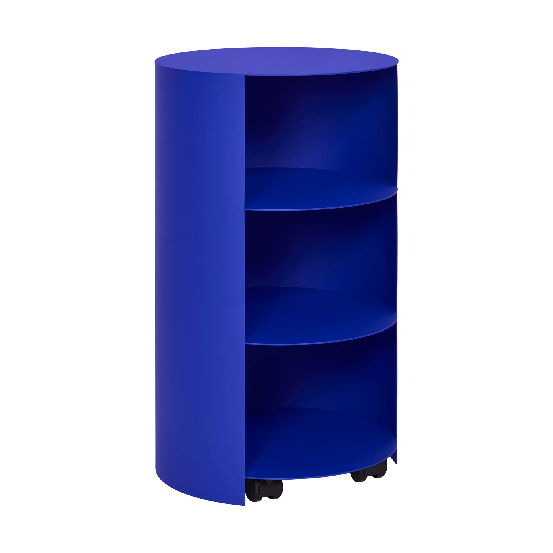 Hide pedestal Ø38x68 cm, Ultramarine blue textured Hem