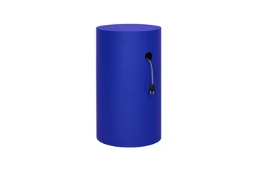 Hide pedestal Ø38x68 cm - Ultramarine blue textured - Hem