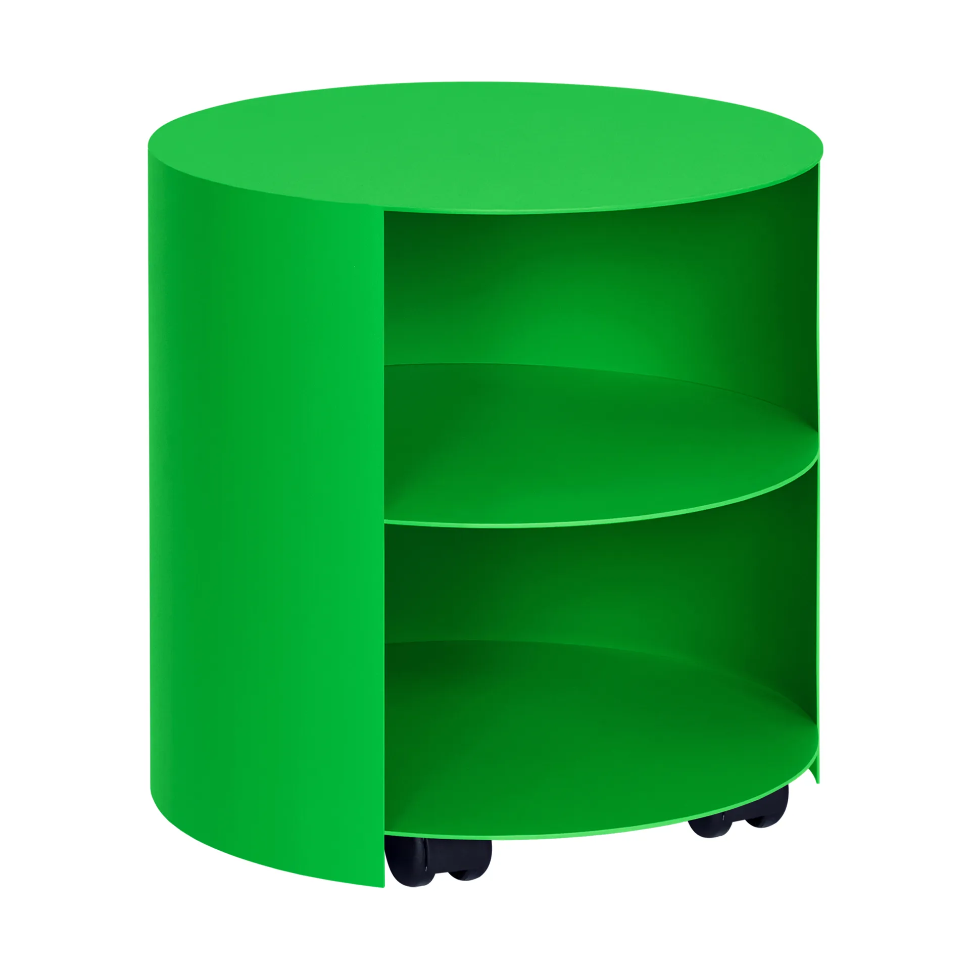 Hide side table Ø38x41 cm, Pure green textured Hem