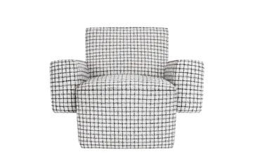 Hunk lounge chair with arm rest - Checkered black/white - Hem