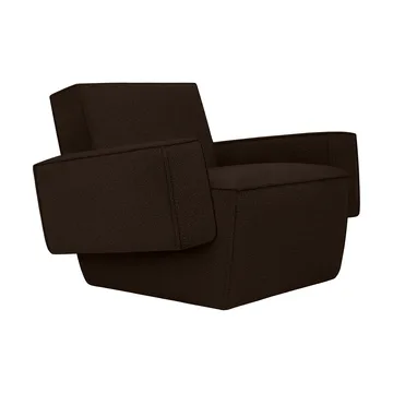 Hunk lounge chair with arm rest - Chocolate - Hem