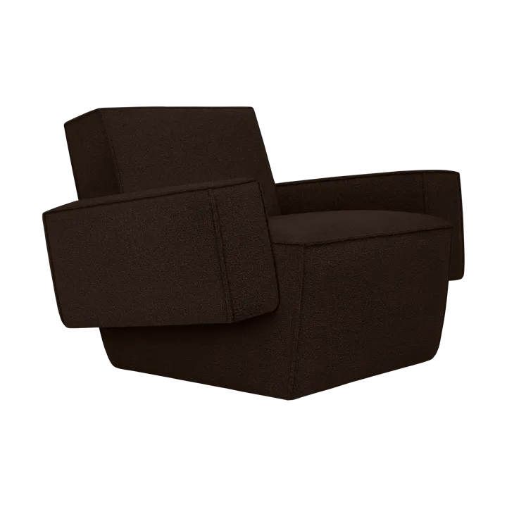 Hunk lounge chair with arm rest - Chocolate - Hem